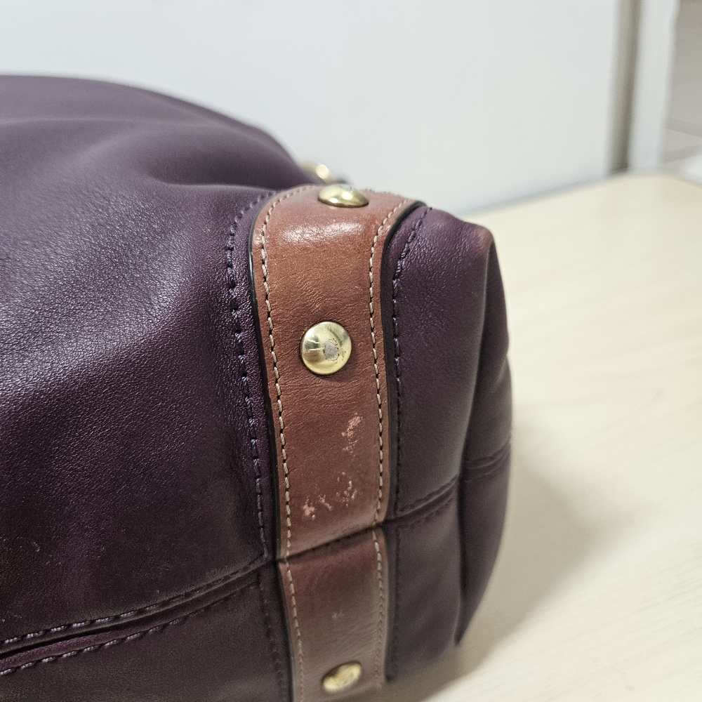 Vintage COACH Carly Hobo Bag Purse Purple Large Y2K No. F0882-10616 - Picture 4 of 16